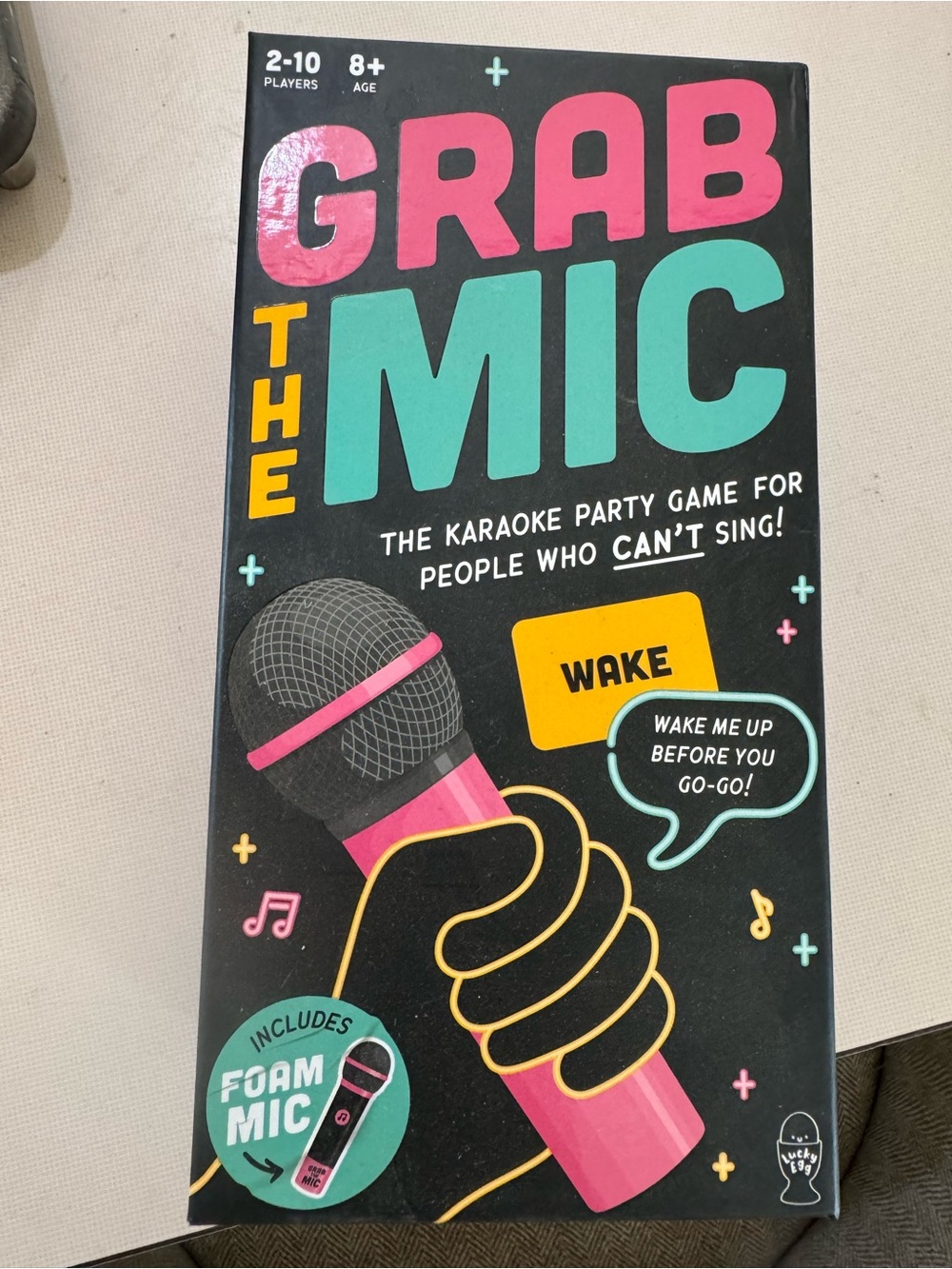 Grab the Mic Karaoke Party Game - Pink & Teal